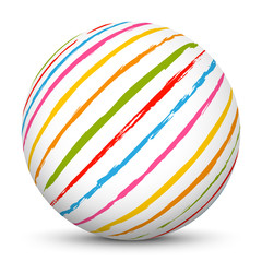 Kugel, Muster, abstrakt, 3D, bunt, Deko, Sphere, Ball, Pattern