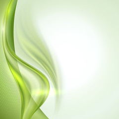 Abstract green waving background