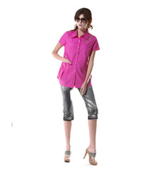 Fototapeta premium portrait of young woman posing in fashion style
