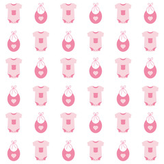Baby girl seamless pattern