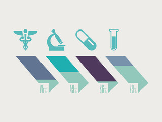 Flat Medical Infographics Elements