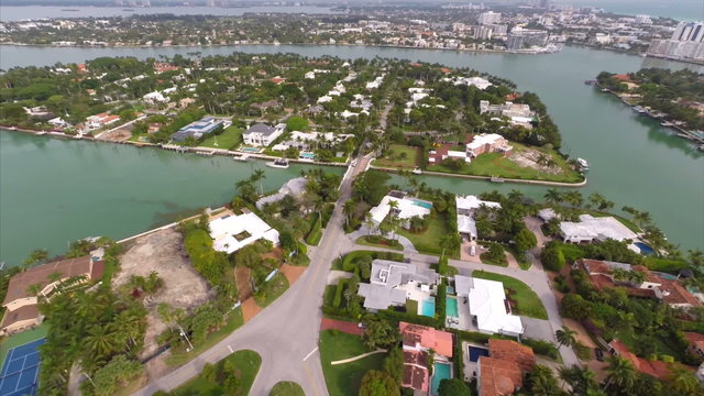 Aerial La Gorce Miami Beach Florida