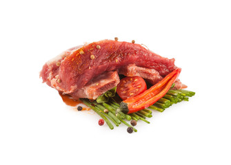 Raw Ribs Meat