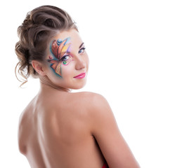 Portrait of beautiful young visage model