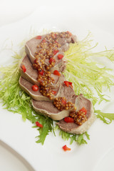 pork tongue with French mustard