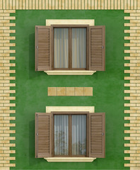 Fototapeta premium Green old house