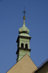Fototapeta na wymiar church tower in zagreb