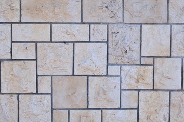 House wall brown tiles background