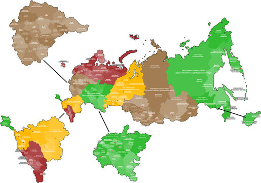 Landkarte von Russland und Krim