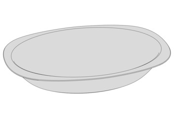 cartoon image of dish bowl