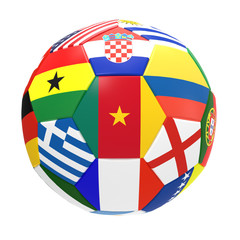 3D render of soccer football on white background