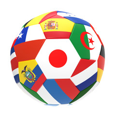 Obraz premium 3D render of soccer football on white background