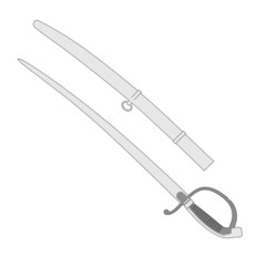 cartoon image of sword weapon - sabre