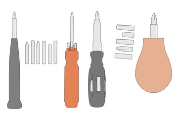 cartooon image of classic screwdrivers
