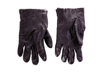 Black classic glove isolated