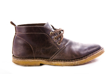 old fashioned brown boots