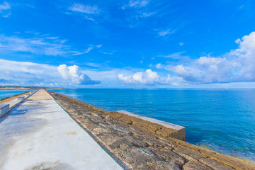 Ocean view from the breakwater load