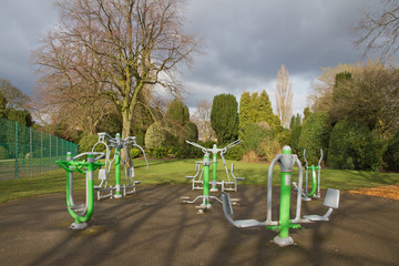 Keep fit equipment in the park