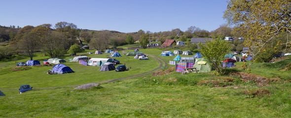 Campsite in Wales, UK.