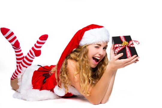 Christmasgirl with present