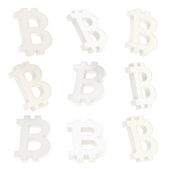 Obraz premium Bitcoin currency sign render
