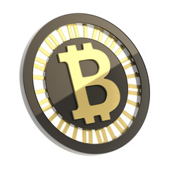 Bitcoin currency symbol coin isolated