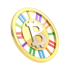 Bitcoin currency symbol coin isolated