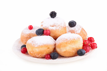 donuts and berries