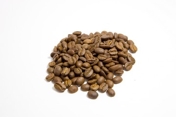 Heap of medium roast fresh coffee beans