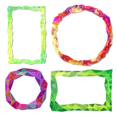 Frame of colored triangles