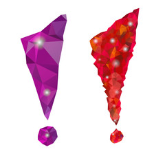 Exclamation mark of triangles