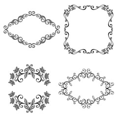 Vector Decorative Ornamental Frame for Text. Design element