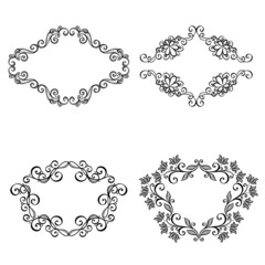 Vector Decorative Ornamental Frame for Text. Design element