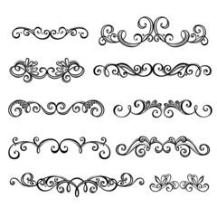 Vector Set: Calligraphic Borders and Page Decoration