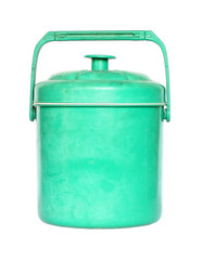 Dirty water cooler isolated on white background