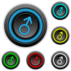 Gender male symbol button