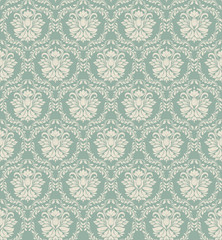 Obraz premium Seamless background of green color in the style of baroque