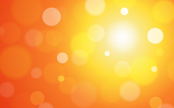 summer orange background with bokeh and lens flare