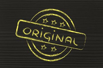 stamp-like design with the word Original