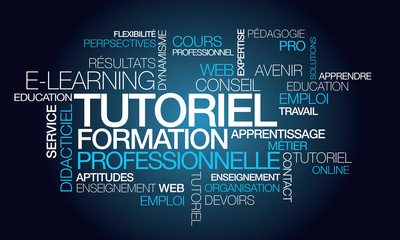 Fototapeta premium Tutoriel formation professionnelle nuage de mots