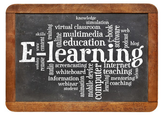 e-learning word cloud on blackboard