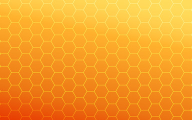 summer gradient orange hexagon background