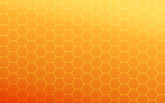 Summer Gradient Orange Hexagon Background