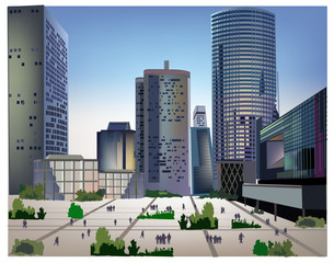 City collection, City background with modern buildings