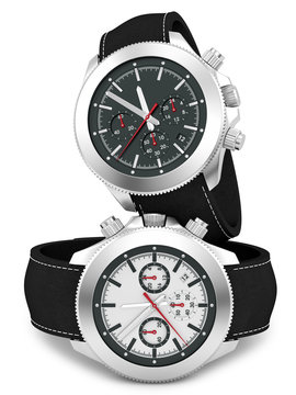render of 2 watches, isolated on white