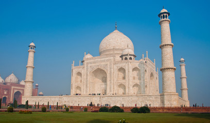 White marble Taj Mahal in India, Agra, Uttar Pradesh