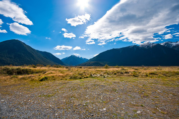 Southern alpine alps mountain at Arthur's Pass National Park New