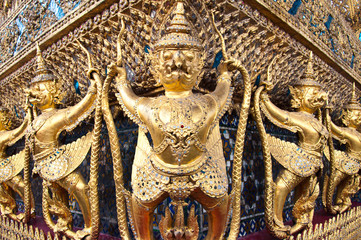 Fototapeta na wymiar Thailand. The Grand Palace. Temple of the Emerald Buddha. Gold o