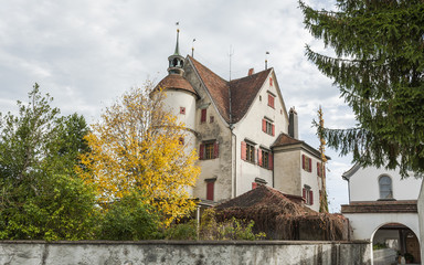 Fototapeta na wymiar Appenzell, Stare Miasto, zabytkowy pałac, Jesień, Szwajcaria