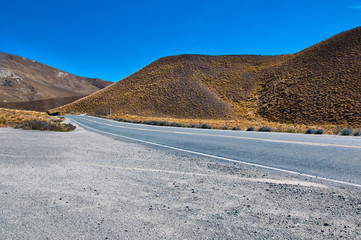 Road to Somewhere. A New Zealand road disappearing into the dist